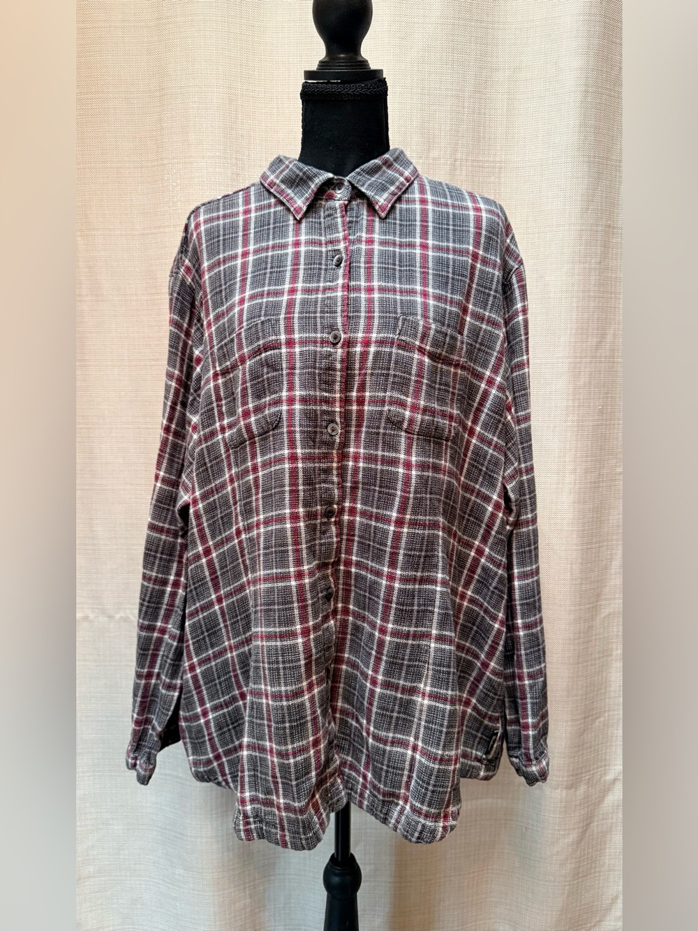 Vintage 2006 Woolrich Plaid Flannel Button Up Shirt Women's 2XL Y2K